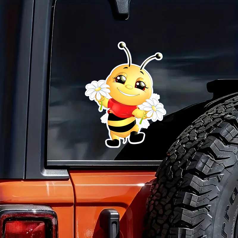 Милая Мультяшная Пчелка Насекомое Автомобильные Наклейки Водонепроницаемые Виниловые Наклейки Декор Кузова Автомобиля Окна Наклейки на Мотоциклетный Шлем M461
