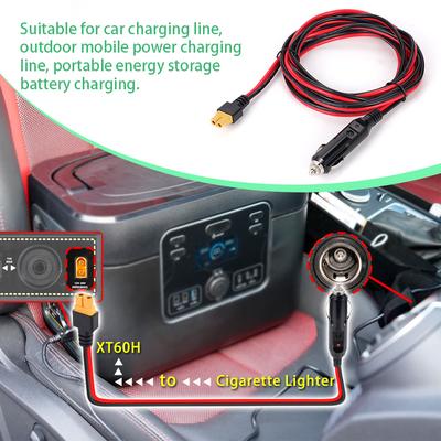 Кабель-адаптер XT60 (мама) на штекер прикуривателя 12В 24В, 10 футов, 14 AWG, для автомобильной электростанции, аккумулятора