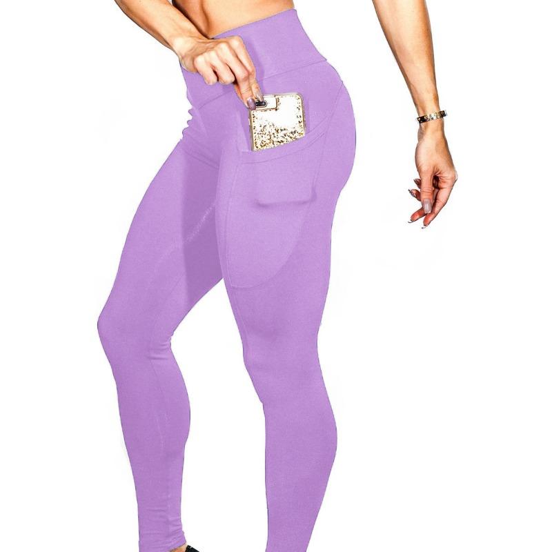 Women S Yoga Running Fitness Pants Side Pocket Tight Leggings