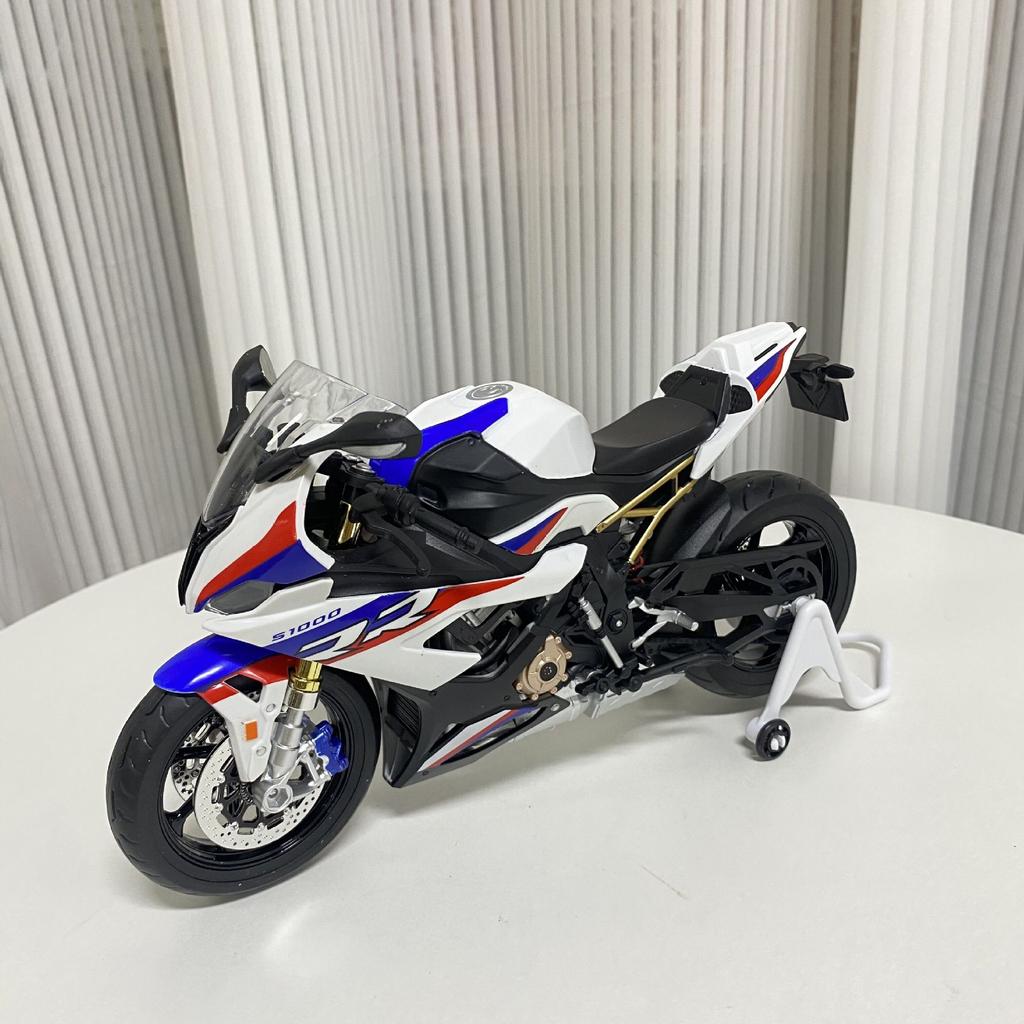 Масштаб 1/9 S1000RR, модель мотоцикла из сплава, литая под давлением машина, звуковой свет, коллекция для любителей автомобилей, детский подарок на день рождения, металлические игрушки для мальчиков