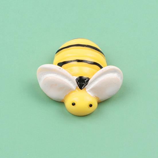 10 шт., Миниатюрный декор из смолы в форме пчелы, яркий цвет, DIY, изысканные Мультяшные животные, миниатюрные аксессуары для рукоделия