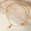 Скользящее ожерелье-подвеска в виде капли воды для женщин, Водонепроницаемые ожерелья-подвески 'Слеза', Ювелирные изделия из нержавеющей стали с золотым покрытием