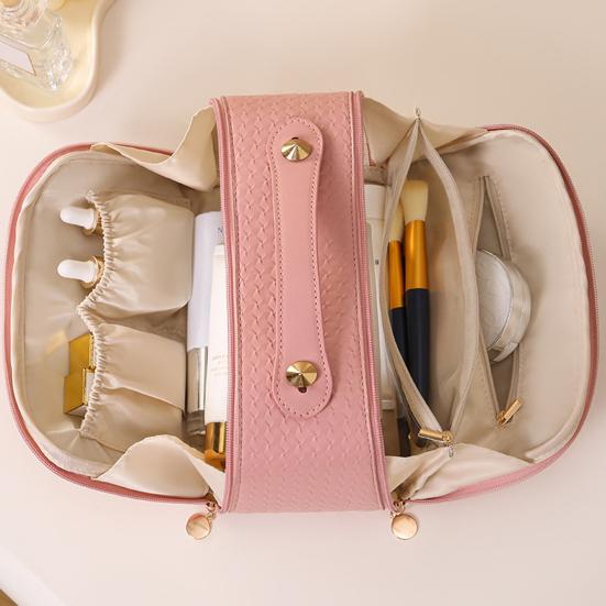 Дорожная косметичка женская водонепроницаемая органайзер для косметики с верхней ручкой косметичка с влажным отделением для деловых поездок отпуска