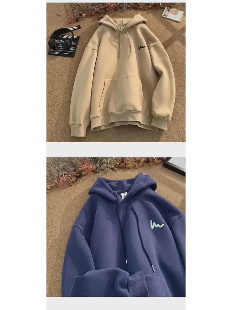 2024 Мужская свободная большая толстовка с капюшоном – весна/осень Американская уличная куртка в гонконгском стиле