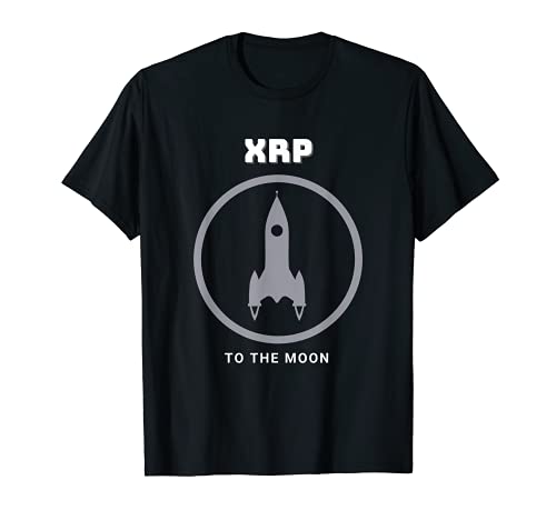 Криптовалюта XRP Символ Логотип Астронавт на Луну Ripple Футболка