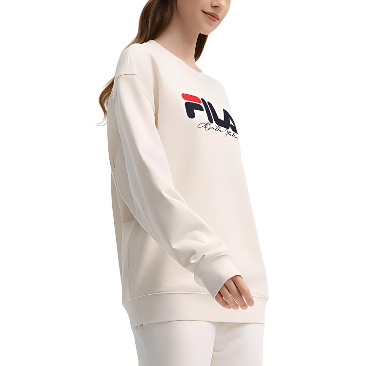 Fila Оригинальный свитшот флисовый свободного кроя Унисекс свитшот Паровой белый F51M449204F-IV