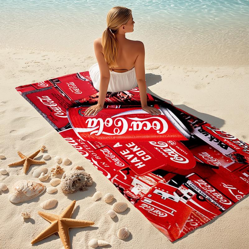 Christmas Gift Halloween Theme Bear Truck Coca Cola beach towel outdoor camping vacation swimming beach towel outdoor absorbent bath towel Y13