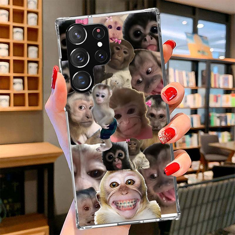 Monkey Memes Phone Case For Samsung Galaxy S26 S25 Edge S24 Ultra S23 S22 Plus S21 S20 FE Soft Fundas Shell Galaxy S25 S24 S23 S