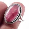 Natural Rhodochrosite Gemstone Handmade 925 Solid Silver Jewelry Ring S.8.5 n2W48