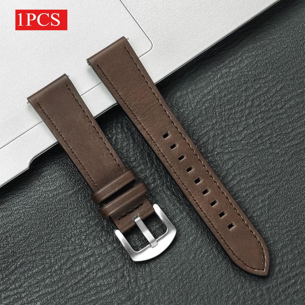 2 шт. 20 мм кожаный дышащий ремешок для Samsung Galaxy Watch 7 6 5 4 40/44 мм 6Classic 5Pro 22 мм ремешок для Huawei GT5 3 4Pro ремешок для часов