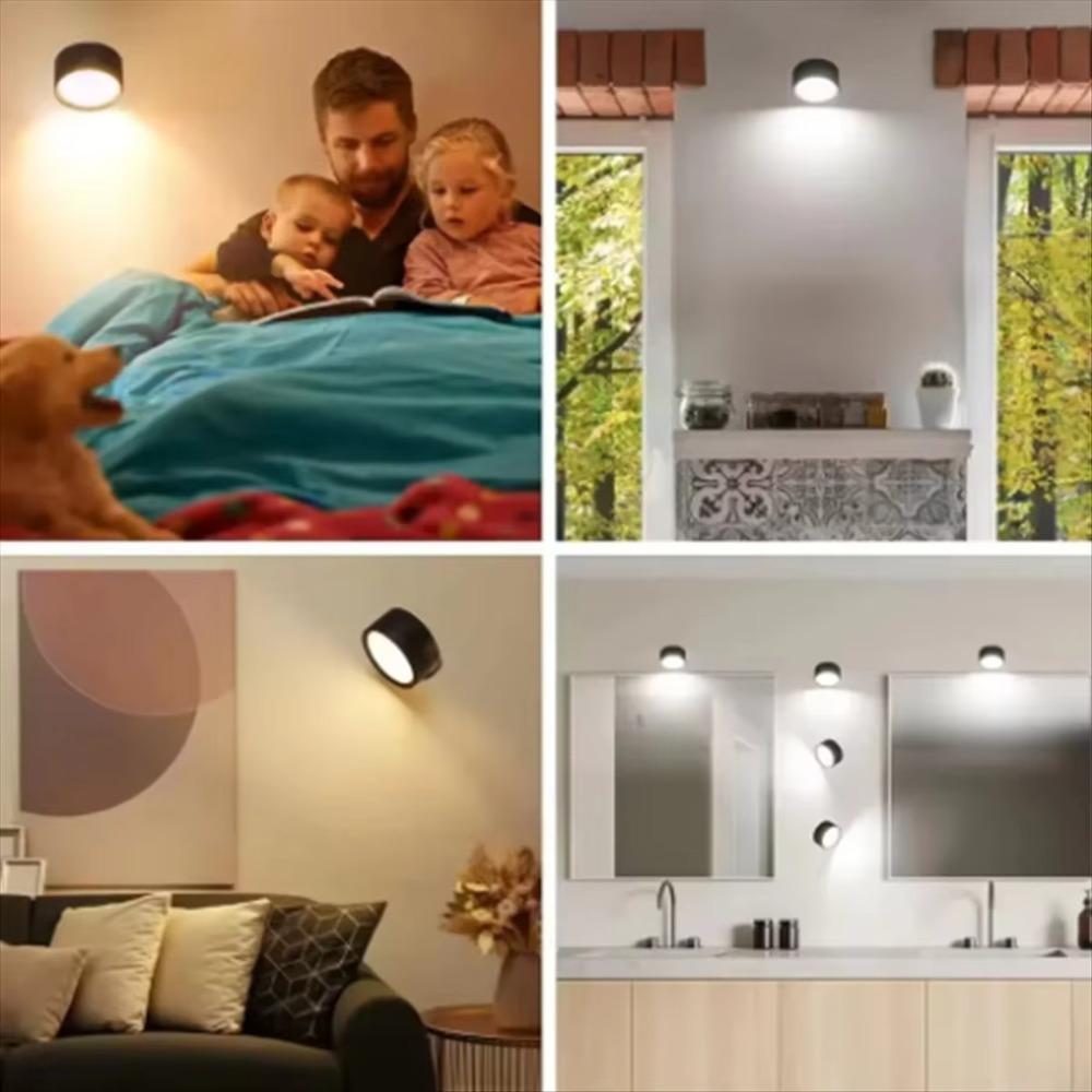 3 color temperature LED timed remote control night cross-border remote control charging household ornament lighting circular rot