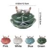 Floral Ceramic Dessert Plate Cute Tea Snack Fruit Tray Bird Shaped Pastry Plate  for Kitchen