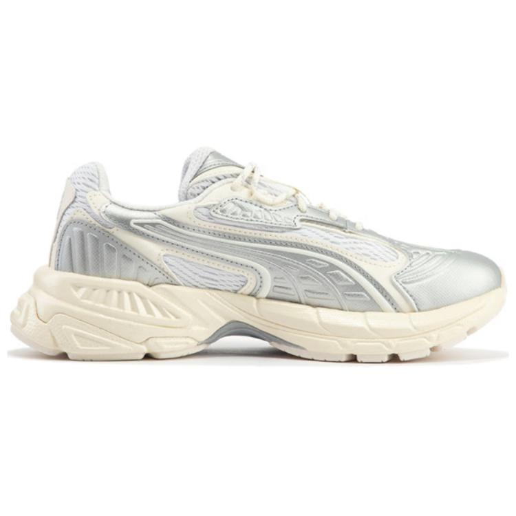 Puma Velophasis Fabric Synthetic Leather Comfortable Low-Top Dad Shoes Unisex Sneakers Silver 399127-01