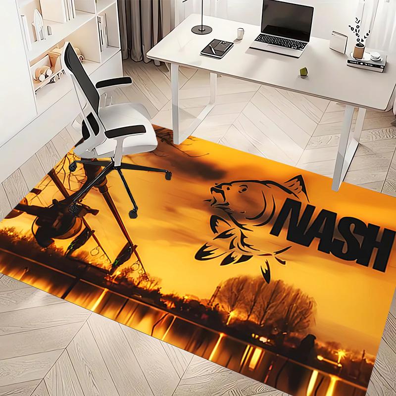 1pc Nash Tackle Print Area Rug - Soft, Washable Non-Slip Indoor Mat, Living Room, Home Office Decorative Rug,Office Decorative