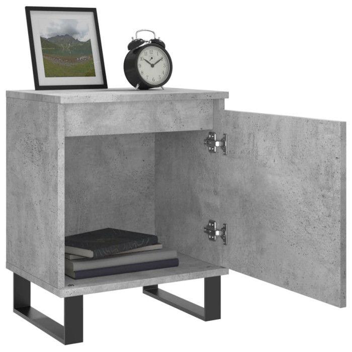 VidaXL Bedside Tables 2 Pcs Concrete Grey 40x30x50 Cm Engineered Wood 826853