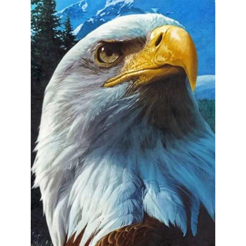 5D DIY Алмазная картина Белоголовый орлан Алмазная вышивка животных вышивка крестиком полная круглая дрель ремесла ручной домашний декор подарок