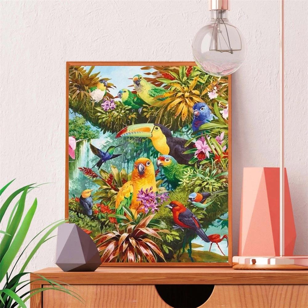 Алмазная картина, полный круглый квадрат, животное, птица, стразы, Алмазная вышивка, распродажа, мозаика с попугаем, украшение