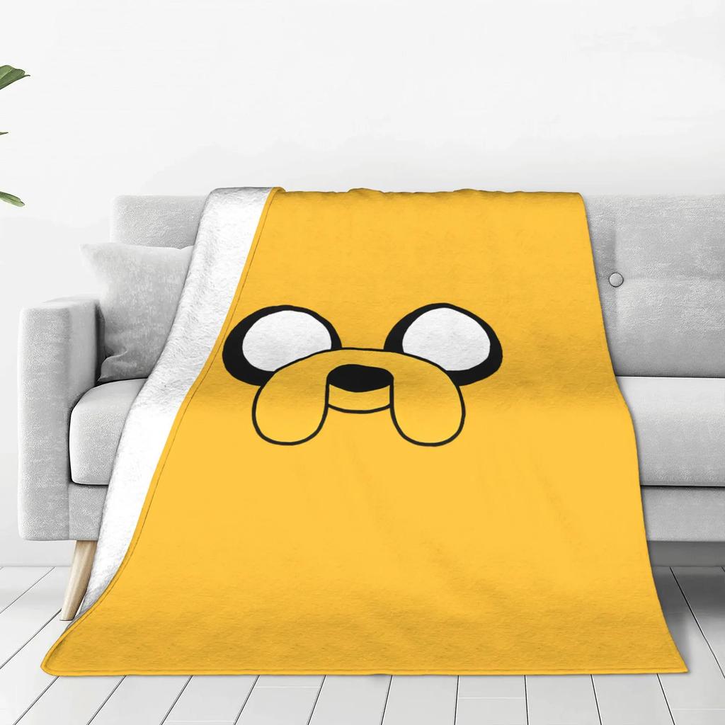 Jake the Dog Adventures Time Blanket Cartoon Anime Plush Awesome Soft Throw Blanket for Bedding Lounge Autumn/Winter
