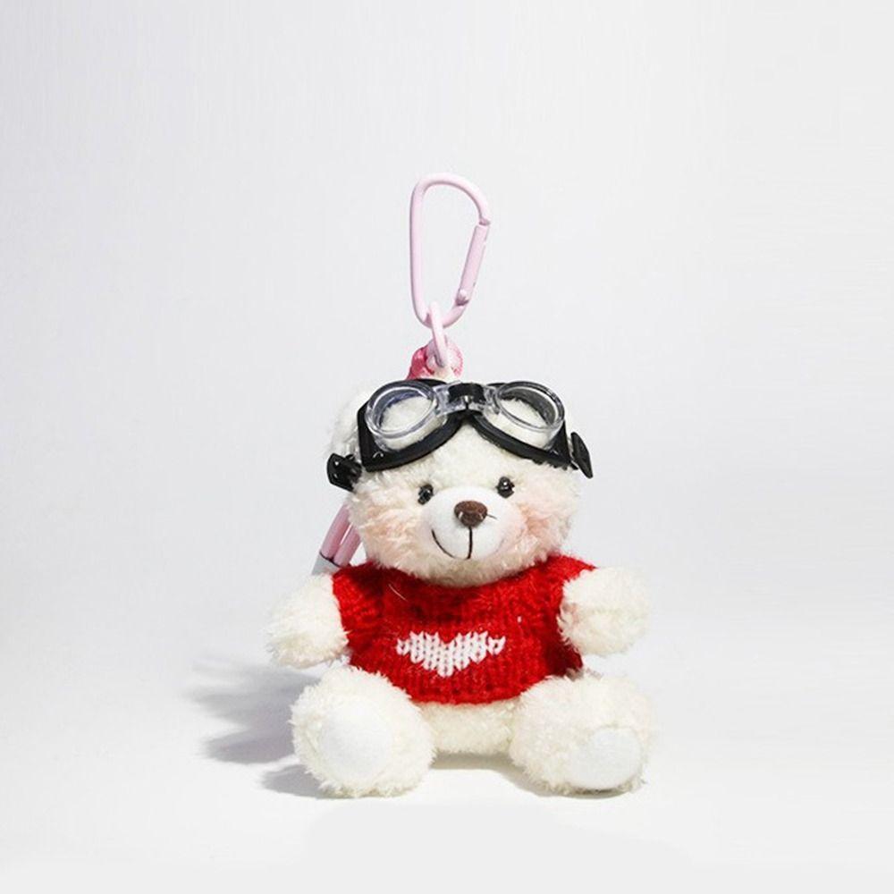 Креативный брелок Пилот Мишка брелок Мягкая игрушка Подвеска на сумку Плюшевое кольцо для ключей Мультяшное украшение Подарок Ювелирное изделие