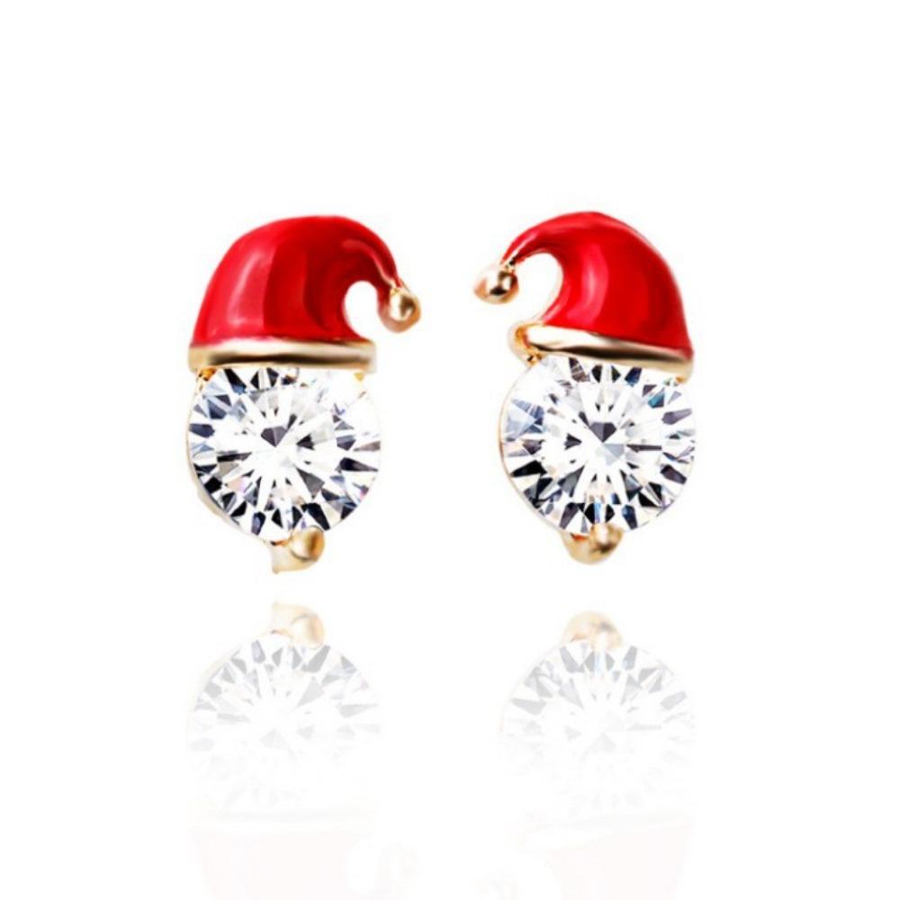 Рождественские серьги Санта Снежинка Леденец Колокольчики Лось Серьги Рождественская шляпа Серьги