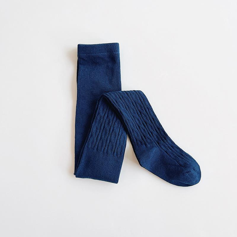 Детские колготки Весна и Осень Новые Однотонные с Узором «Косичка» Леггинсы для Девочек