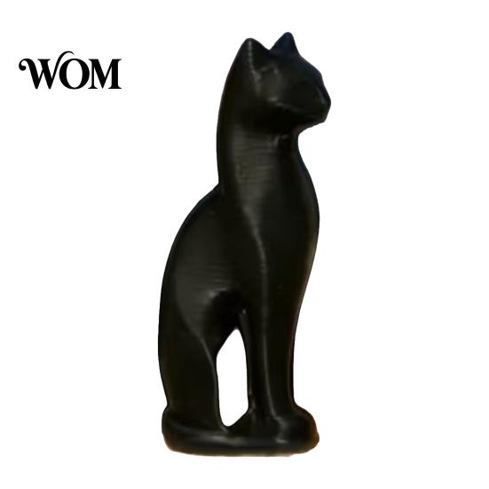 Anniversary Gift Cat Figurine Figurine, 3D Printed Small Sculpture, Collectible Animal Desktop Elegant Sitting Figure Ornament for Home Shelf
