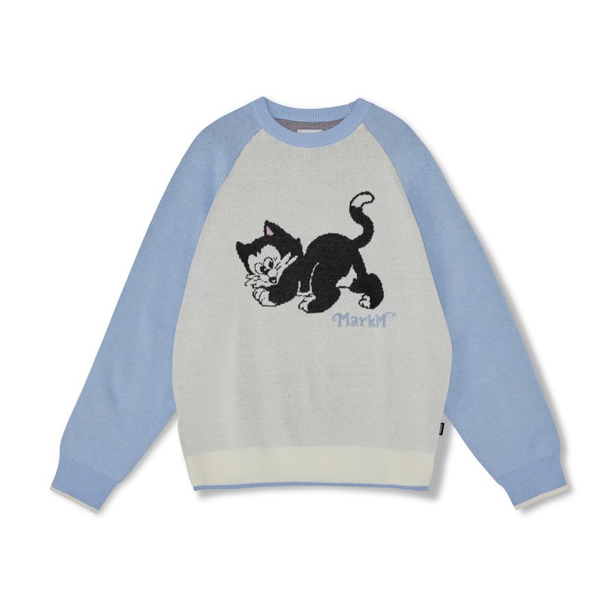 MARKM Cat Raglan Crewneck Knit (Mkuca8002)
