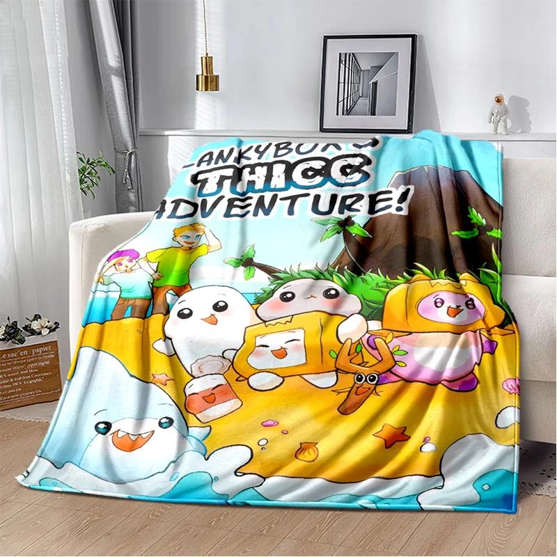 Новый Стиль Lankybox Boxy Foxy Rocky Мультяшное Одеяло, Мягкое Пледовое Одеяло для Дома Спальни Кровати Дивана Путешествий Пикника Покрывало Ребенок