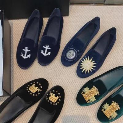 Туфли Grape Mom's Leopard Print Bowknot Square Toe 2024 года — мягкие, универсальные туфли на толстом каблуке для женщин