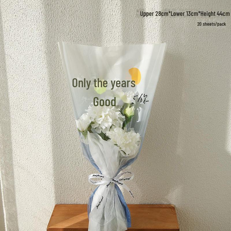 Valentine's Day Transparent Waterproof Flower Bag for Single Bouquet