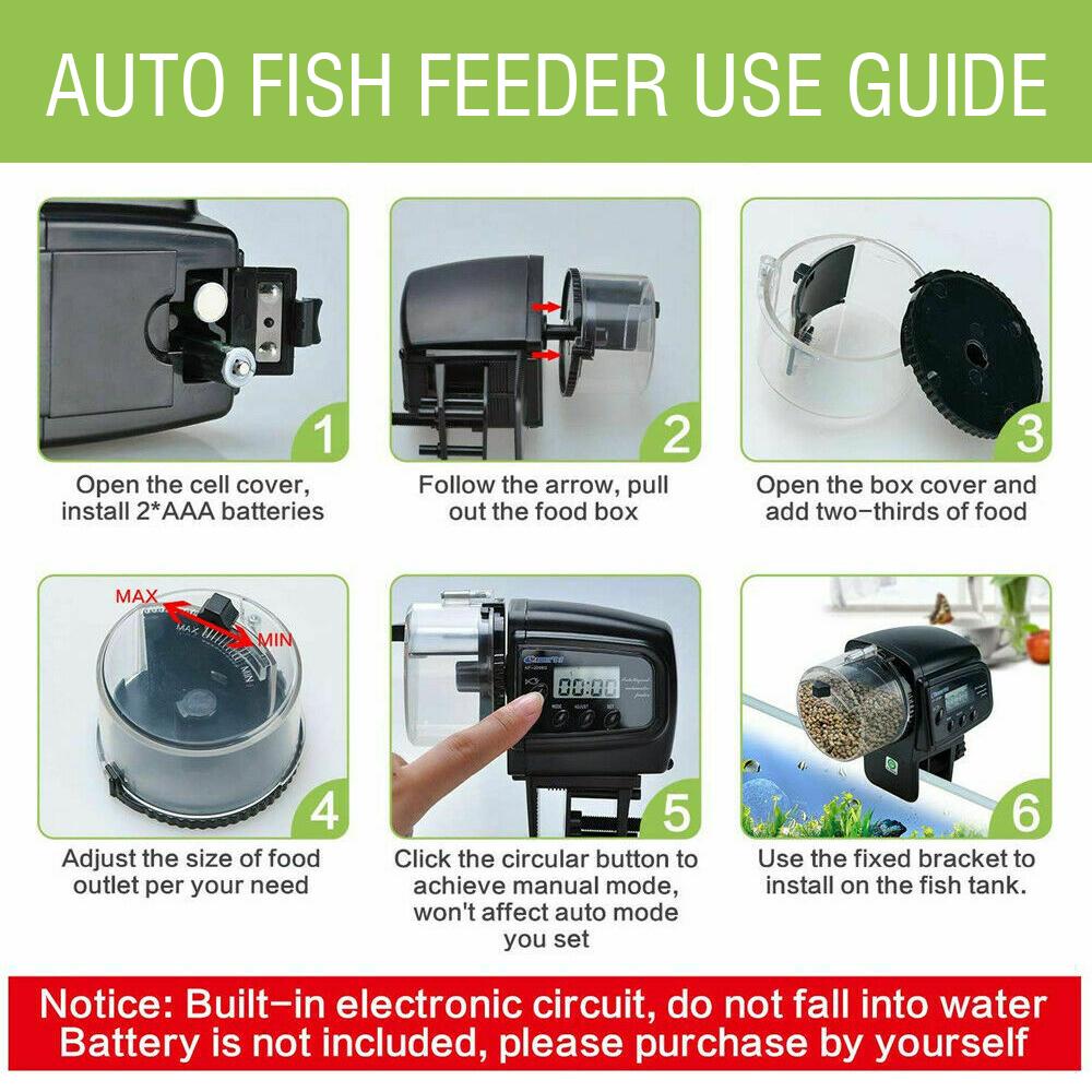 Автоматическая цифровая кормушка для рыбы, праздничный таймер, автоматический дозатор для кормления домашних животных