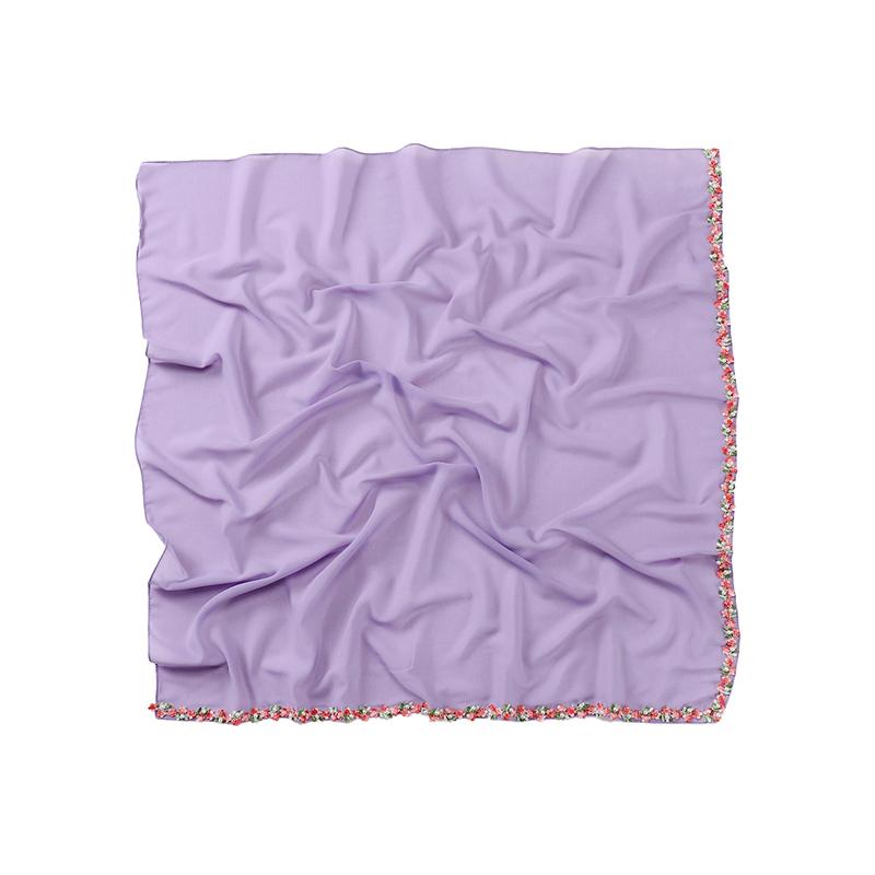 1 шт. головной убор, цветочная шаль, кружево, бисер, модный искусственный жемчуг, женский головной убор, мусульманский хиджаб, квадратный шарф, шифоновый тюрбан