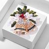 Lanhao Christmas Bell Oil Painting Brooch - European & American Fashion Xz4184