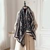 New Women's Fashion Brand Cashmere Scarf Luxury Autumn Winter Warm Two-Sided Jacquard Printed Pashmina Shawls Bufanda