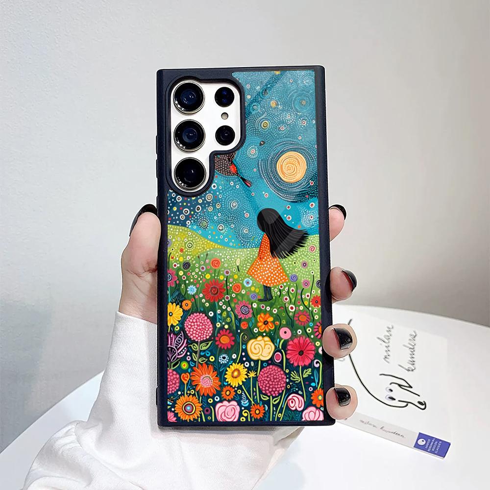 Чехол для телефона Яёи Кусамы для Samsung Galaxy S26 S25 S24 S23 S22 S21 S20 FE Edge Pro Plus Ultra PC+TPU