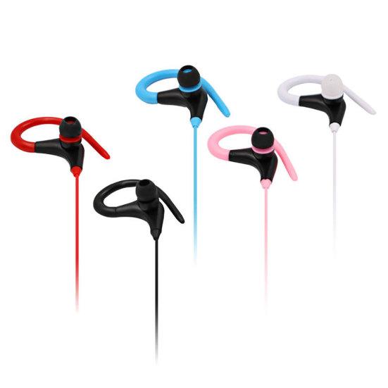 Sport Running Jogging Earphone Earhook Stereo Headphone with Mic for Cell Phone