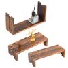 Wooden Display Rise Rectangular Dessert Cake Holder Display Riser Perfume Dolls Collectibles Organizer For Wedding Party Decor