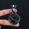 Bloodstone & Moonstone 999 Copper Wire Wrapped Pendant Handmade Gemstone Jewelry, Gifts For Wife Brand New Pendant