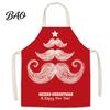 Adult Adjustable Holiday Apron Christmas Apron, Santa Claus/Elk/Gingerbread Man/Snowman Print Cooking Bib, Waterproof Oil Proof Grill Non-woven