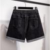 Женские повседневные шорты больших размеров, летние женские тонкие свободные повседневные джинсовые повседневные шорты с высокой талией