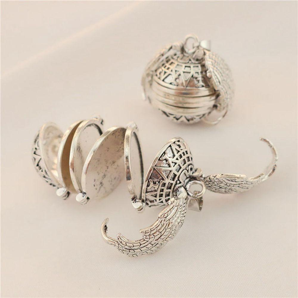 Jewelry Family Photo Magic 4 Photo Pendant Memory Floating Locket Necklace Angel Wings Long Chain