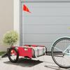 VidaXL Bicycle Trailer Red Oxford Fabric and Iron 94167