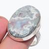 Natural Larimar Gemstone Handmade 925 Sterling Silver Jewelry Ring Size 9.5 D5f49