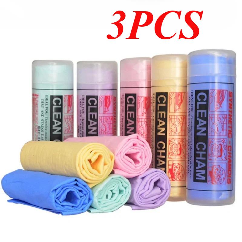 1/3/5PCS New Big Size 66*43CM Deer Skin Car Wipe Cleaning Supplies PVA Deer Skin Towel Barrel Mounted Large Car Towel