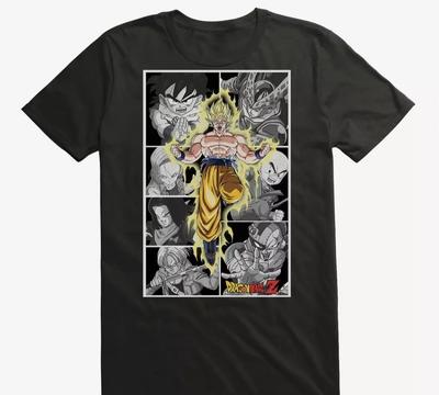 Футболка Dragon Ball Z Супер Сайян Гоку, Винтажная футболка с японским аниме и мангой, S-5XL