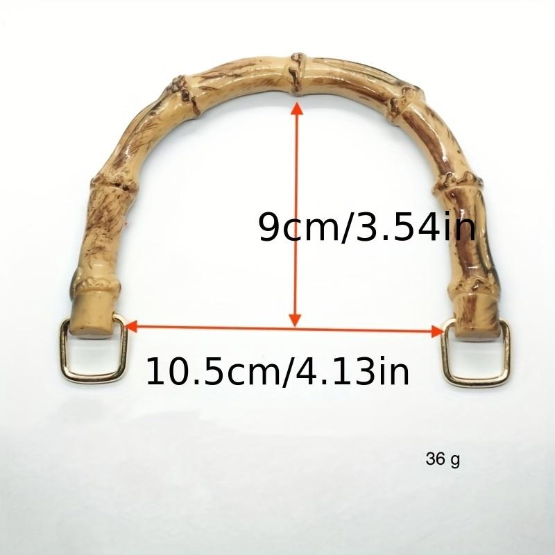 1pcs Chic Handmade Woven Bag Accessories, Resin Bamboo Style Handles, DIY Crafting Replacement Carry Loops for Handbags