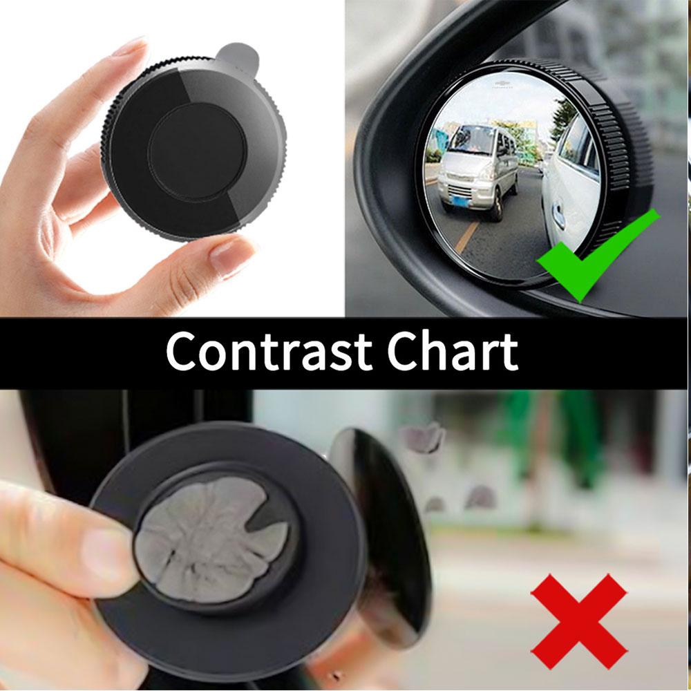 AABJS1 2Pcs Round Frame Convex Blind Spot Mirror Reversing Mirror For Chevrolet Lacetti Aveo Cobalt Cruze Malibu XL Trax Camaro Captiva