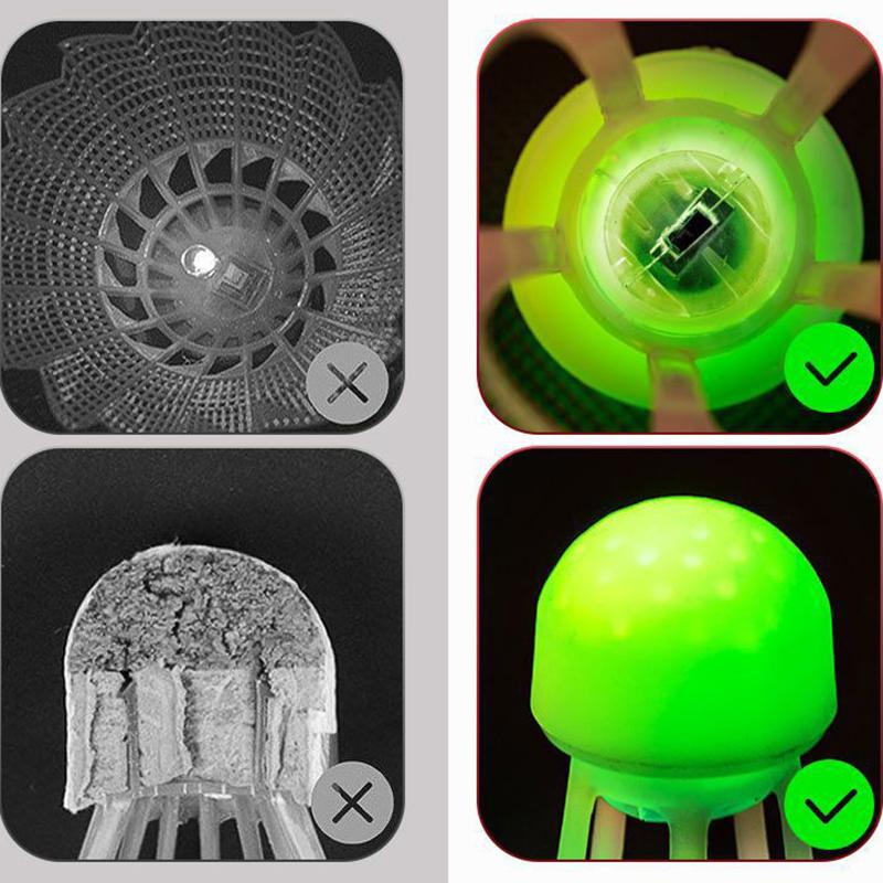 1 шт. Светящиеся в темноте ветрозащитные светящиеся воланы для бадминтона Суперпрочные пластиковые нейлоновые со светодиодами