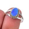 Natural Australian Opal Gemstone 925 Solid Sterling Silver Ring Size 6.5 O0b54