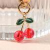 Charm Diy Jewelry Gifts Lovely Cherry Keychain Simulated Fruit Keyring Pendants For Women Girls Handbag Decoration
